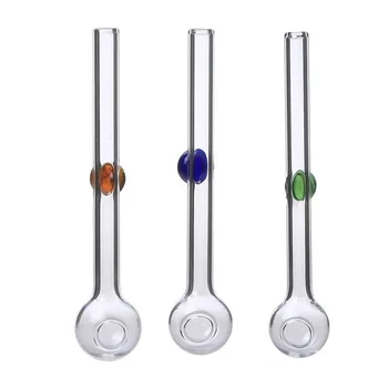 

4.5" Glass Straw with Colored Dot
