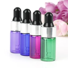 10 шт. бутылка для эфирного масла с серебряной крышкой, черная силиконовая головка, стеклянная бутылка для растений, эфирное масло, стеклянные подарки