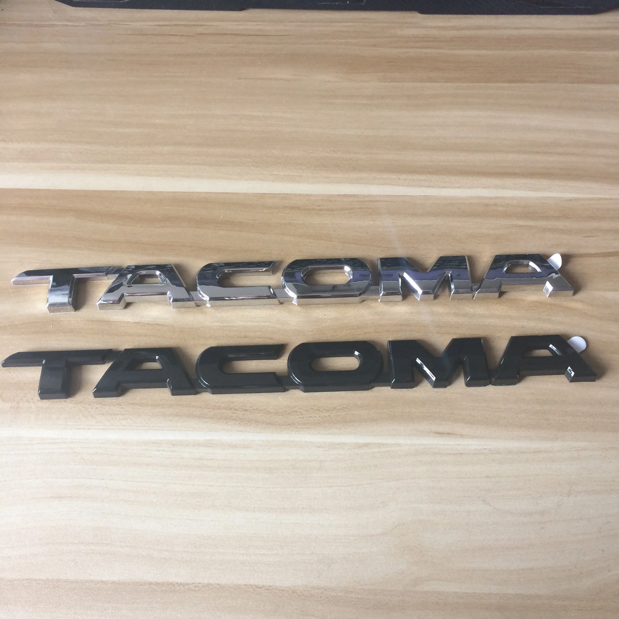 High Quality 1pc New Car Styling 30CM 3D ABS Plastic Chrome Black Emblem Side Decal Badge Sticker Nameplate For Tacoma