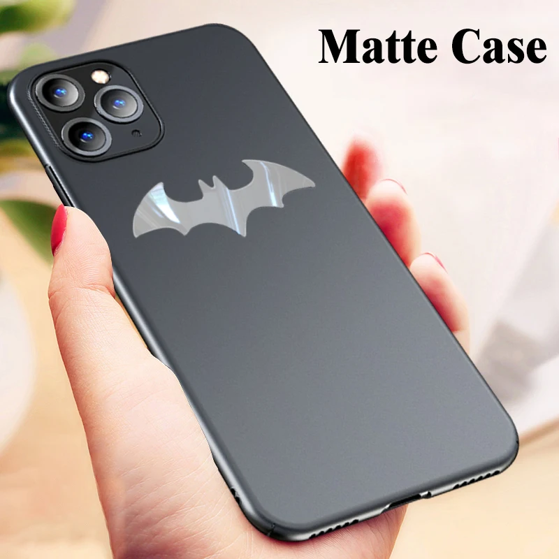 Металлический матовый Жесткий чехол с Бэтменом для iPhone 12 12Pro 11 Pro MAX XR X SE2020 Тонкий 7