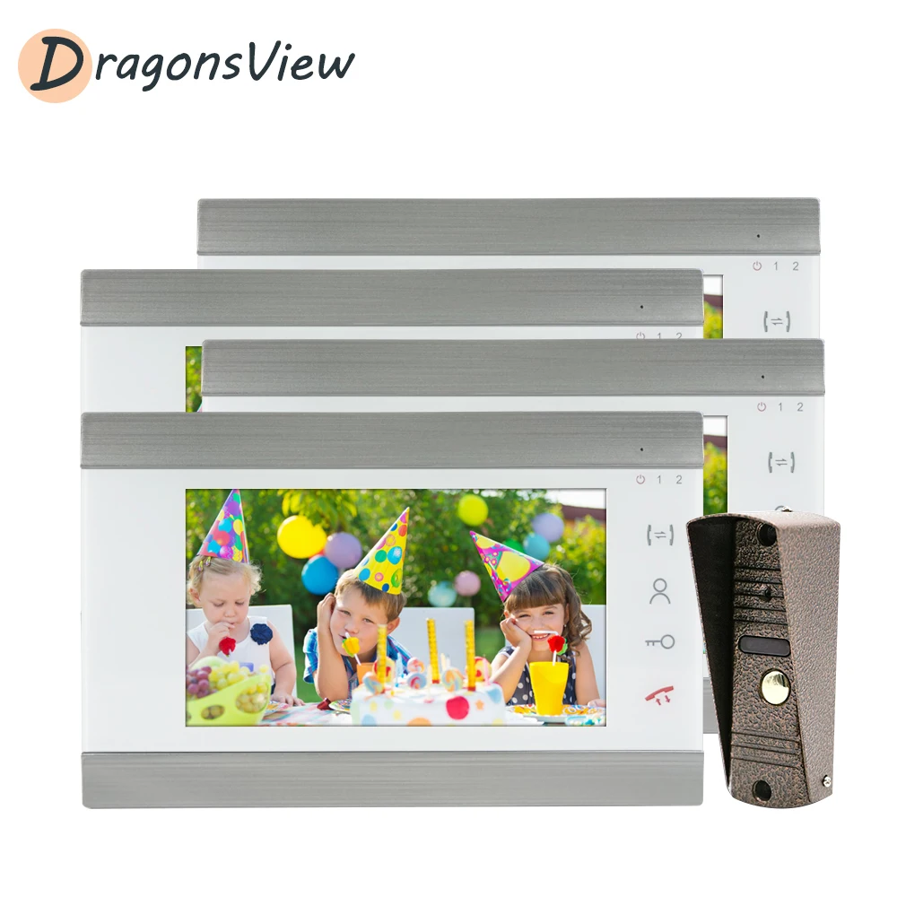 Видеодомофон DragonsView проводной 7 дюймовый видеодомофон для домашней системы