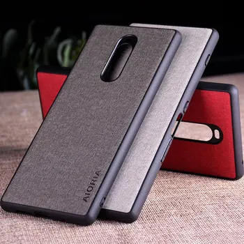 Перейти на Алиэкспресс и купить Чехол для Sony Xperia 1, роскошный текстильный кожаный чехол из мягкого ТПУ, Жесткий Чехол для телефона sony Xperia 1, чехол funda capa