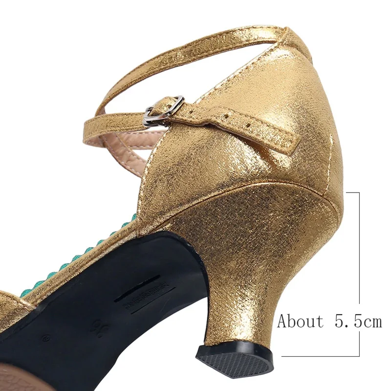 Women Dance Shoes High Heel Ballroom Tango Modern Soft Outsole