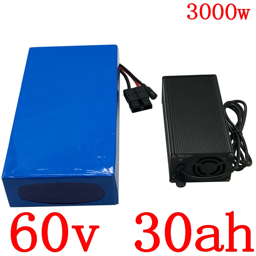 60v 30ah литиевая батарея 60V 30AH аккумуляторный отсек для электрического велосипеда 60V 30AH 2000W 2500W 3000W электрический скутер батарея с 60A БМС+ 5A зарядное устройство