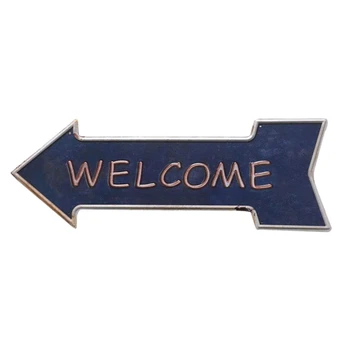 

LIXF Vintage Arrow Plate Poster Indication English Slogan for Bar Pub Decoration Cafe-06, 450 x 160mm