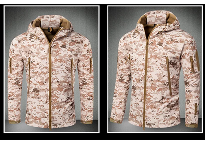 Военная куртка мужская флисовая Водонепроницаемая Камуфляжный костюм тактическая камуфляжная армейская Толстовка Куртка мужская зимняя куртка