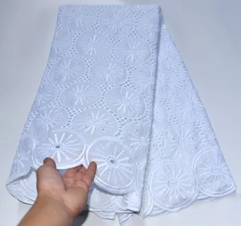 

Hot Selling White 100% Cotton African Dry Lace Fabric Nigerian Lace Fabric 2019 High Quality Swiss Voile In Switzerland T1-524