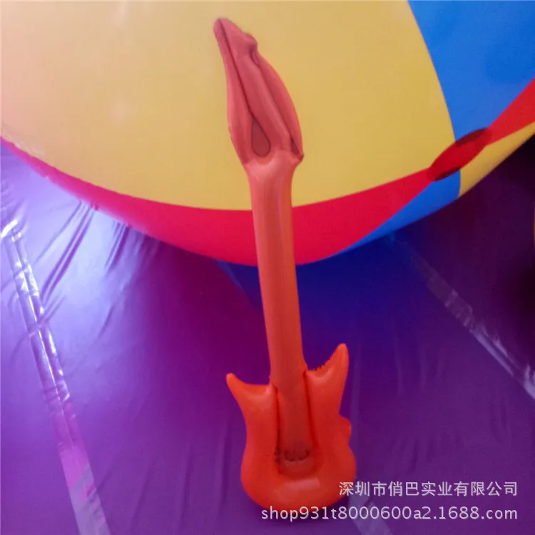 90 Cm Inflatable Guitar Inflatable Model Guitar CHILDREN'S Musical Instrument Inflatable Stage Props PVC CHILDREN'S Toy