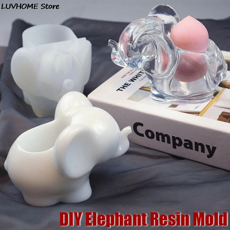 Elephant Storage Holder Silicone Mold Makup Egg Stand Epoxy Resin Mould Art Tool | Дом и сад