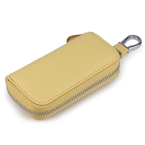 Yellow COMFORSKIN, Новое поступление, мужской кожаный бумажник для ключей, многофункциональный мужской брелок для ключей, мужской бумажник ключница для ключей - Цвет: Yellow