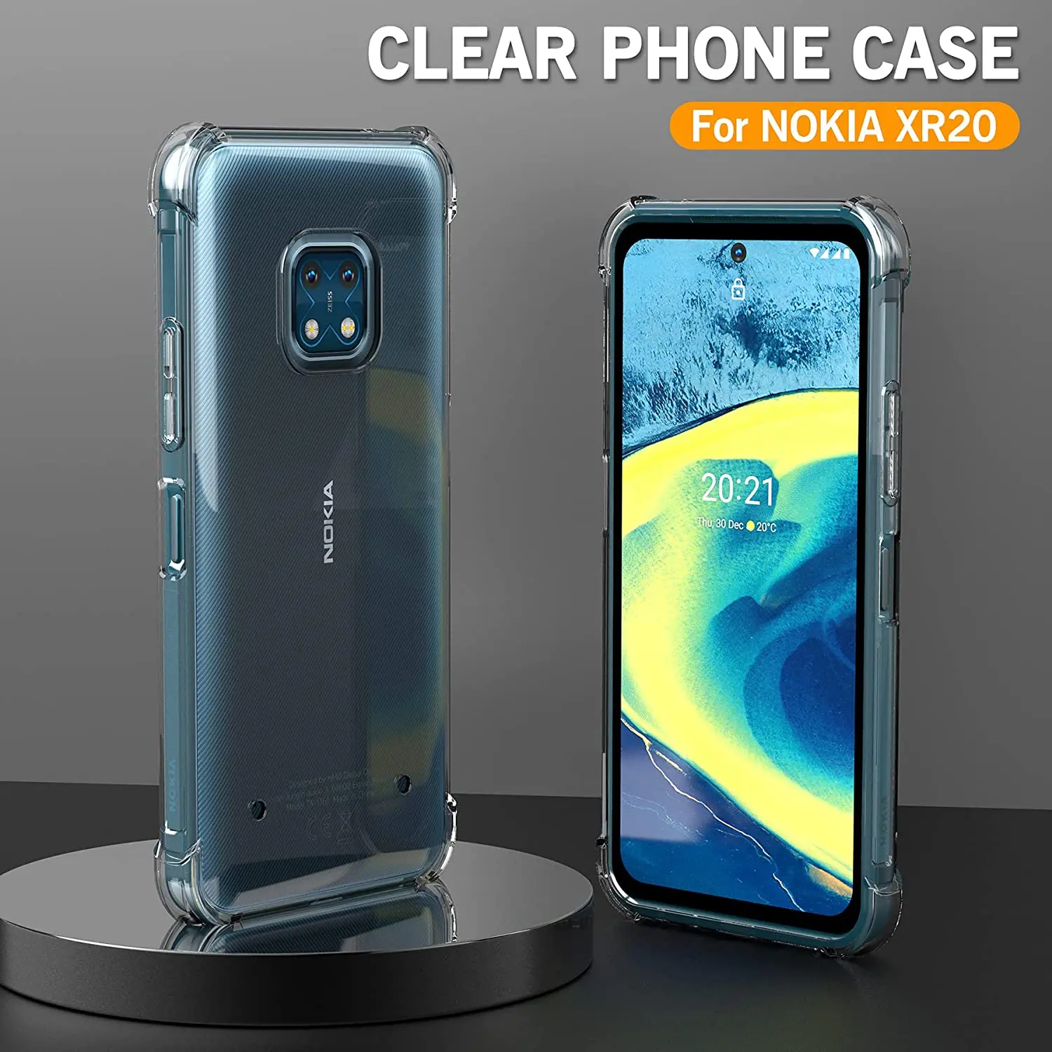 Cover Trasparente In TPU Per Nokia X20 - Custodia Morbida Flessibile Con Motivo Albero