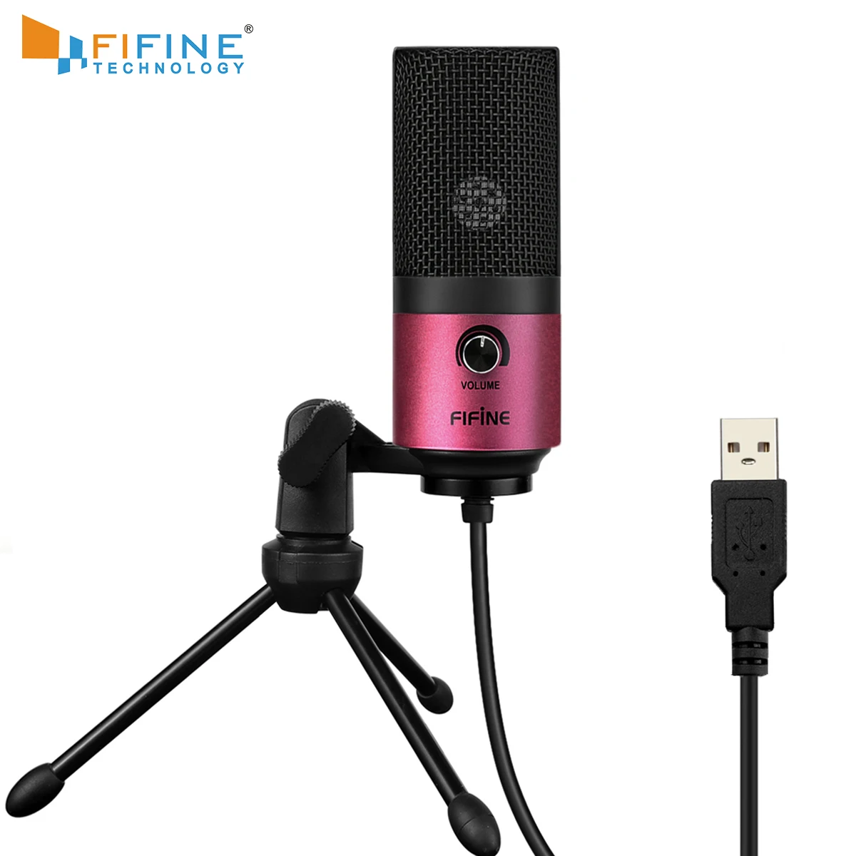 USB MIC Fifine คอนเดนเซอร์ไมโครโฟนวิดีโอถ่ายทอดสดการประชุมออนไลน์ Skype
