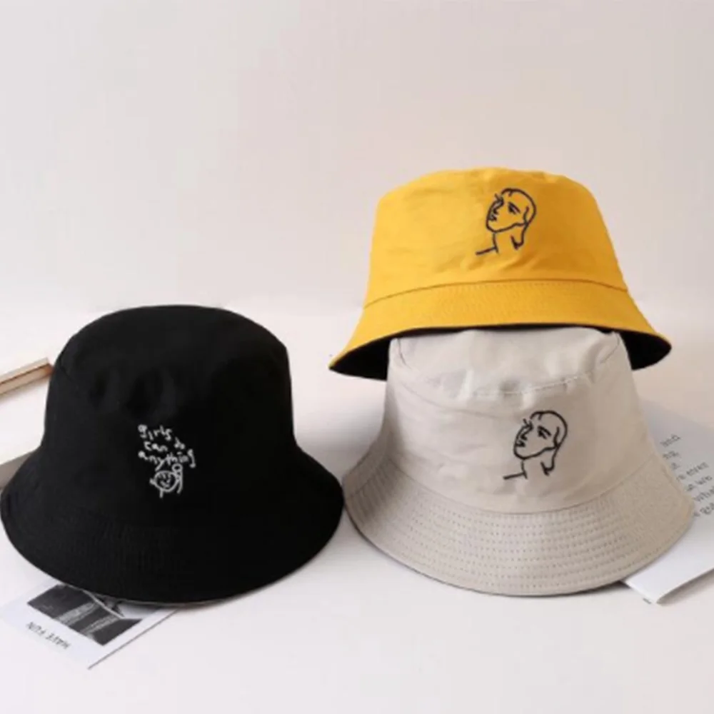 

Double Side Bucket Hat Womens Hats Flat Sunhat Casual Fisherman Hats Caps Adult Print Sunhat Bucket Hats Mens Beach Caps Summer