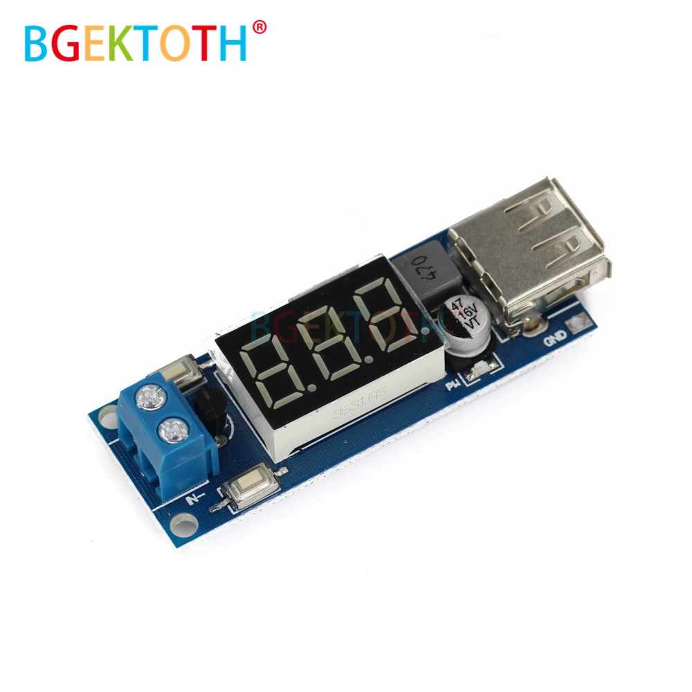 Dc Dc Step Down Converter Display A Led Voltmetro 5 V Caricabatterie Usb Modulo Di Alimentazione Scheda Step-Down Buck Port 6.5-40V A 5 V 2A