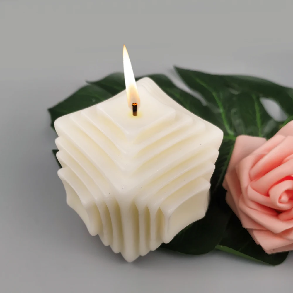 

3D Cube Candle Silicone Molds Cake Chocolate Wax Soap Mould DIY Aromatherarpy Household Decoration Craft Tools