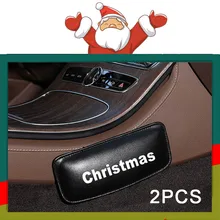 Подушка для автомобильного сиденья с Рождеством, подушка для поддержки ног, искусственная кожа на ногу, подушка для автомобиля, наколенник