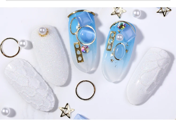 PinPai 3D кошачий глаз опал камни смешанные украшения ногтей аксессуары из стразов прозрачный кристалл дизайн ногтей украшения золотые серебряные заклепки