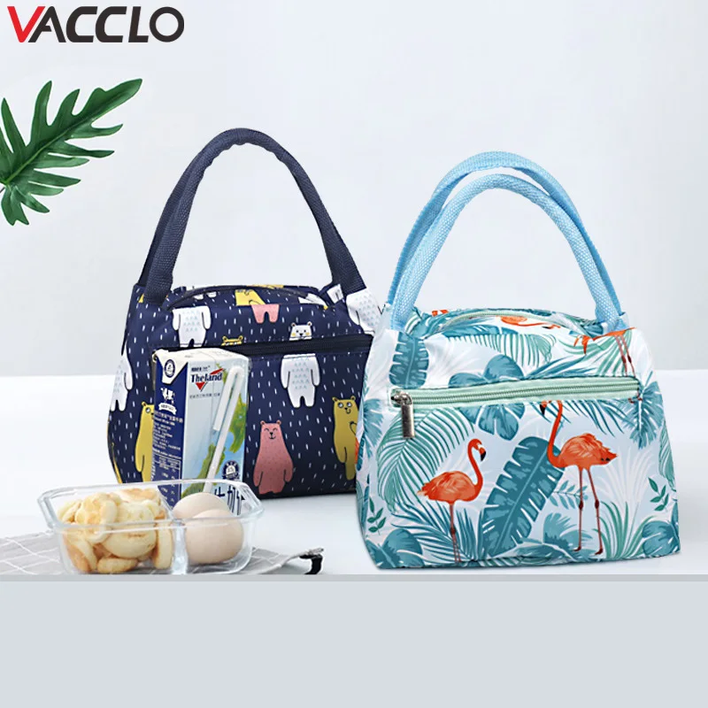 Vacclo Фламинго утолщенный Bento мешок кактус водонепроницаемый мешок для хранения с рисовым Теплоизоляционный чехол сумка Термосумка для пищи