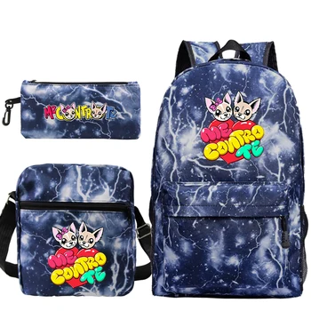 

Cartoon Me Contro Te Monster Backpack 3pcs/set with Shoulder Bag and Pen Bag Teenager Boy Girl Anime Schoolbag Female Travel Bag