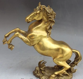 

JP S0070 Chinese Fengshui Folk Bronze Zodiac Year Tang Horse Horses Animal Success Statue