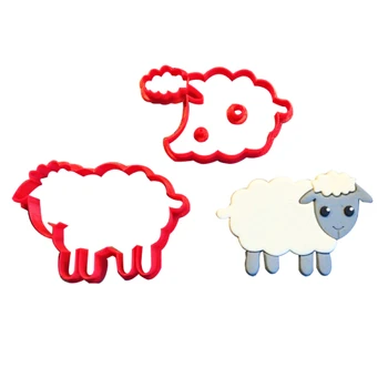 

3inch baby animals pig dog cat duck rooster chick sheep lamp hedgehog fondant cutters for baby birthday cake cupcake cookie