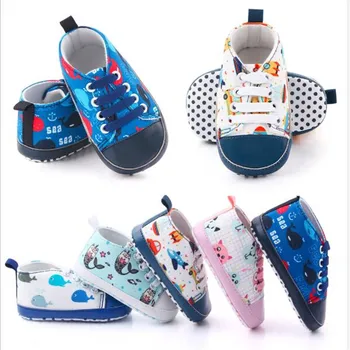 

New Spring Autumn Baby Casual Shoes Infants Canvas First Walkers Soft Bottom Anti-slip Baby Shoes