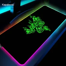 Logotipo Razer Mouse Pad Tapetes de Jogo PC LEVOU Mesa Mat Pad Teclado para PC Laptop Mouse Pad Para Jogos Decorar A Área de Trabalho Do Mouse Pads