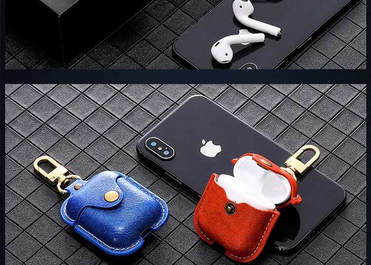 Горячая монограмма PU кожаный чехол для apple airpod 2 bluetooth беспроводной наушник кожаный держатель