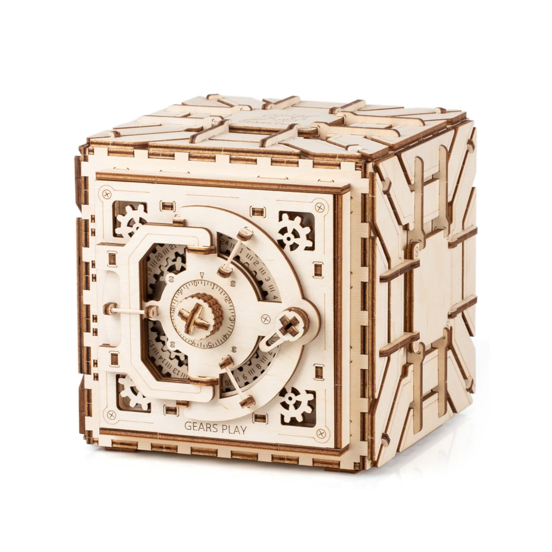 

161Pcs/set DIY Wooden Code Cipher Box 3D Assembly Mechanical Puzzle Model Educational Stem Toy Gift For 14+