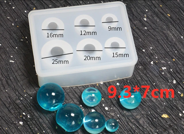 16mm Round Ball Silicone Mold (6 Cavity) | Flexible Sphere Mold | Epoxy  Resin Craft Supplies | Soft Clear Mould