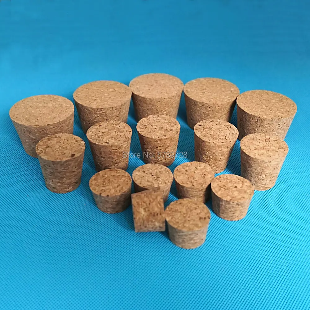 Tapón de corcho de madera para botella, tapón de corcho para botella de vidrio de laboratorio, frasco de postre, tapa de corcho, tapa de tubo de madera, 5 uds. De diámetro superior de 32mm a 83mm