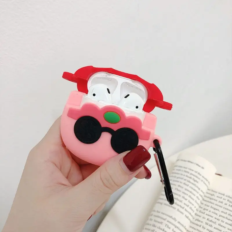 OOTDTY Fortune God style защитный чехол силиконовый чехол с карабином для Airpods 1/2