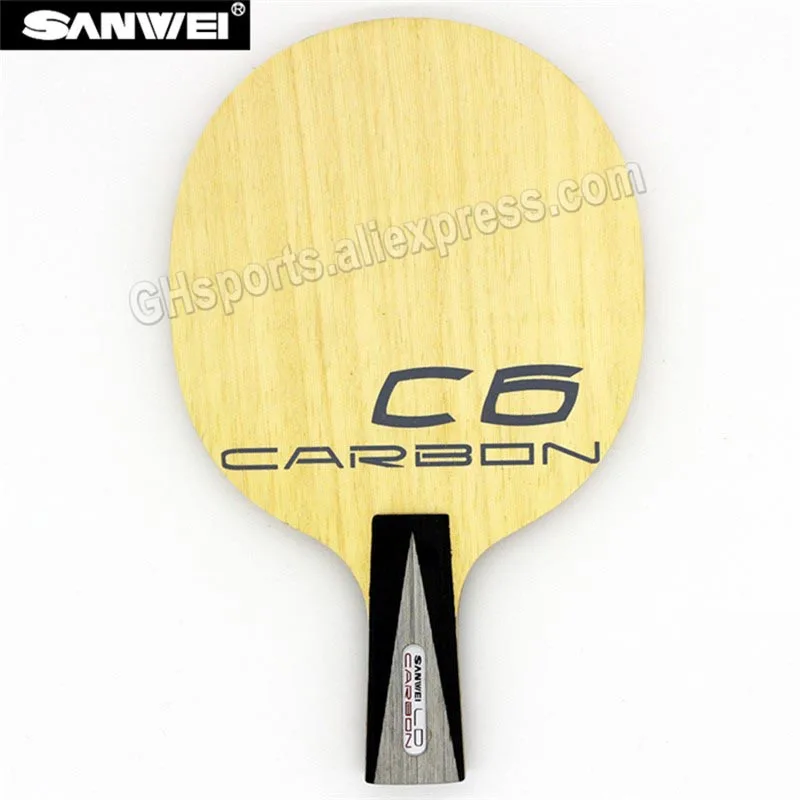 SANWEI C6 LD CARBON Table Tennis Blade Racket (Koto + Balsa + Carbon OFF+) Original SANWEI C-6 Ping Pong Bat Paddle