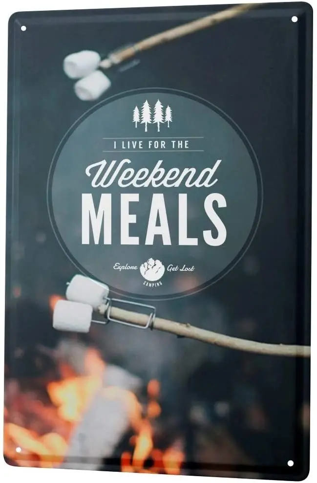 

SINCE 2004 Tin Sign Metal Plate Decorative Sign Home Decor Plaques Fun Weekend Meals