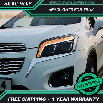 

Car styling LED HID Rio LED headlights Head Lamp case for Chevrolet Trax Bi-Xenon Lens low beam