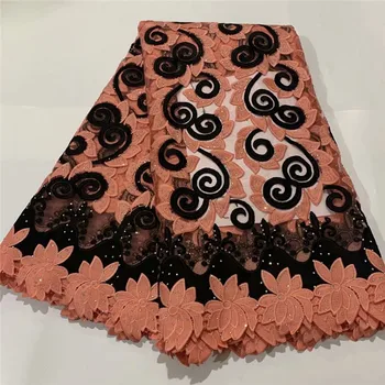 

Guipure Cord Lace Fabric 2020 High Quality Nigerian Lace Fabric African French Tulle Lace Fabrics For Wedding Party Dress