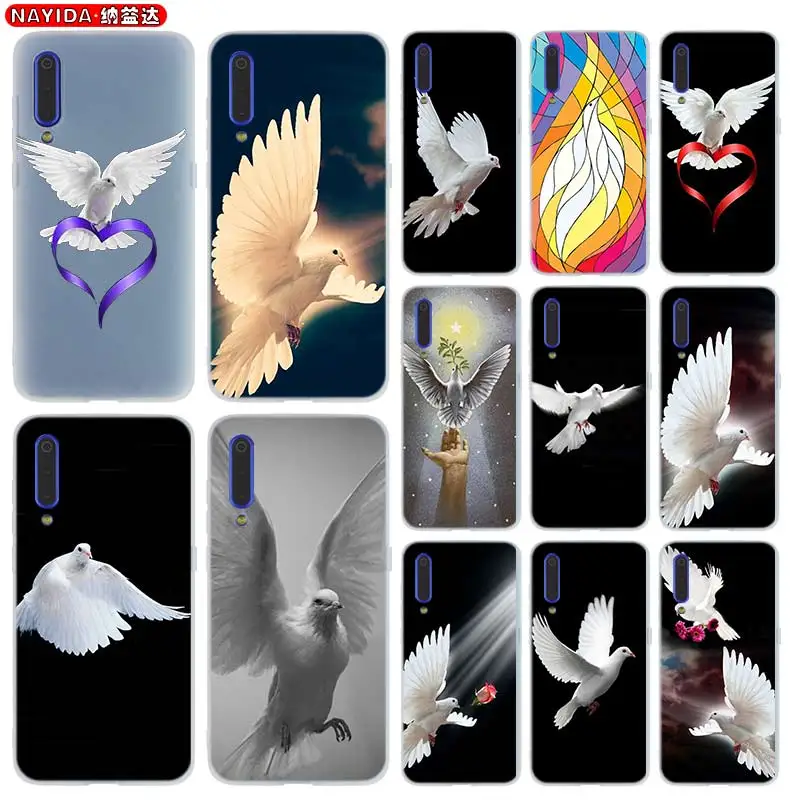 Soft Silicone Case For Xiaomi 11 10 9 8 A2 A3 CC9 Lite POCO X3 Pro 6X 10i 9se Cover Pigeon of peace | Мобильные телефоны и