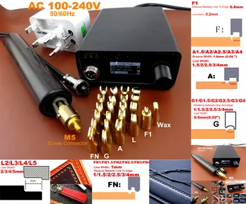 

AC100-240V 50/60Hz Leather Craft Electric Edging Creasing Machine Soldering Iron Replace Head Tip Tool Set - Knife Cutter Punch