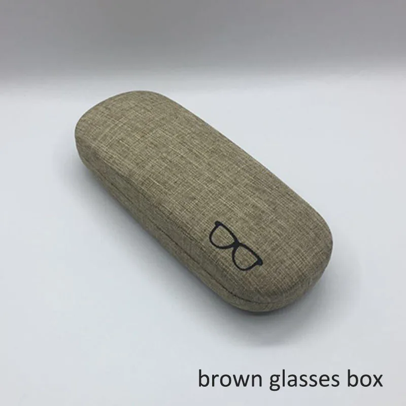 Чехол для очков в свежем Стиле, аксессуары для очков для чтения, портативные солнцезащитные очки, футляр для очков, защитные жесткие очки с карманом в стиле ретро - Цвет: brown glasses box