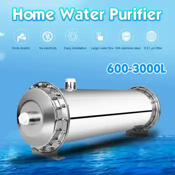 

600/1000/3000L 304 Stainless Steel Water Filter PVDF Ultrafiltration Purifier Commercial Home Kitchen Drink Straight UF Filters