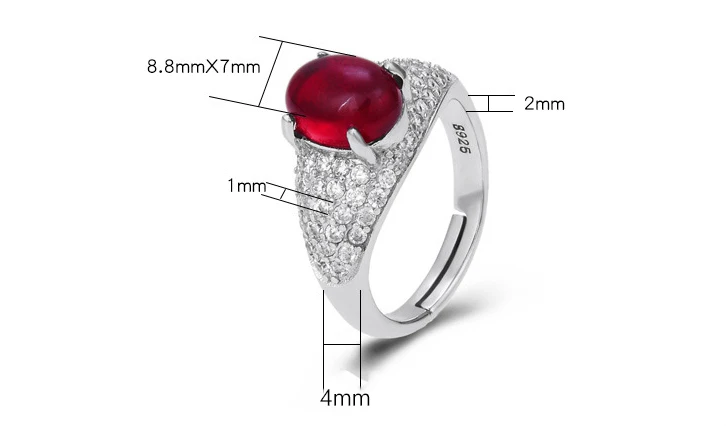 Bague Ringen кольцо из стерлингового серебра пробы с 8*7 мм натуральным драгоценным камнем из сердолика женский Подарок на годовщину Женские аксессуары ювелирные изделия
