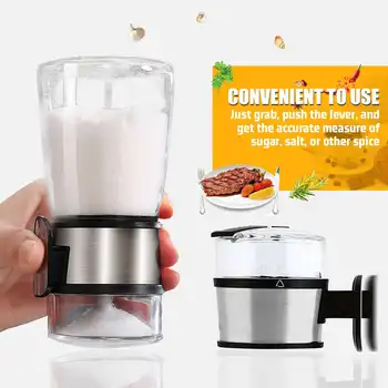 

New Stainless Steel Seasoning Jar Bottle Salt Dispenser Glass Spice Container Pepper Shaker Kitchen Accessories Herb Spice Tools