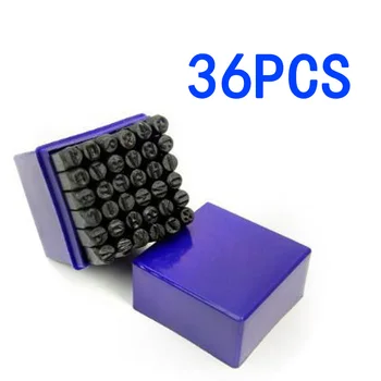 

36pcs Steel Alphabet Letter Number Stamp Punch Set Metal Leather Craft Kit 6mm