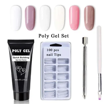 

Limegirl 2019 New 30ml Poly Gel Set Quick Extend Builder Nail Gel Polish For Nail Extensions Polygel Kit For Manicure Nail Art