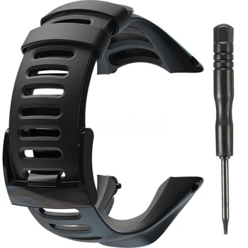 

Rubber Watch Strap Stainless steel clasp Black Screwdriver Band SS019474000 230mm Replacement Replaces