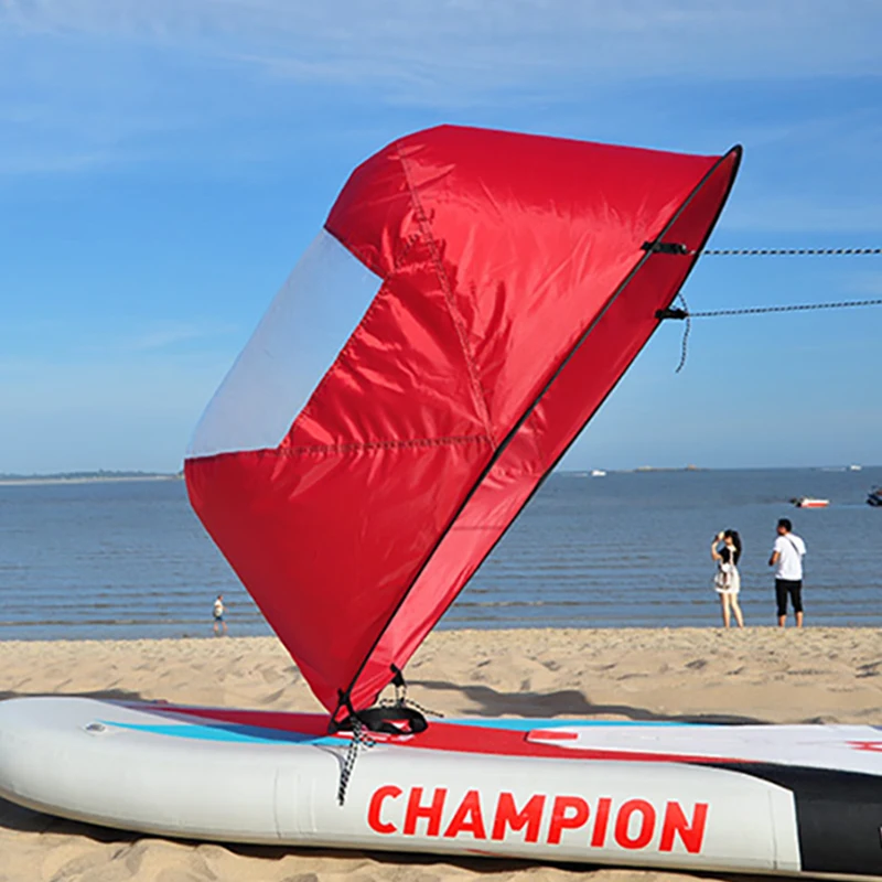 Foldable Kayak Sail 42"/108cm Sailing Kayak Sail Transparent For Summer Sailing And Windsurfing Kayaking Wind Rowing