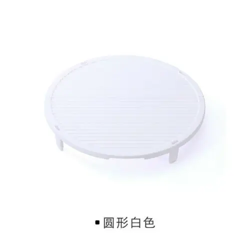 Round White Горячий кухонный стеллаж держатель посуды портативный складной поднос для пельменей сушки кухонной посуды для хранения - Цвет: Round White