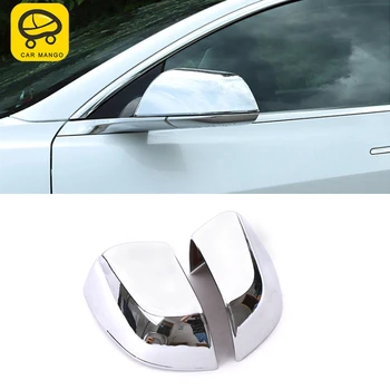 

CarManGo For Tesla Model 3 2017-2020 Car Side Rearview Mirror Cover Cap Case Sticker Frame ABS Carbon Exterior Moulding Chrome