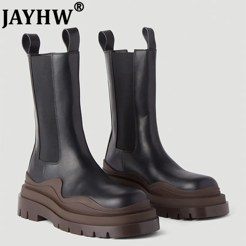 Женские ботинки JAYHW из натуральной кожи роскошные брендовые на платформе женские