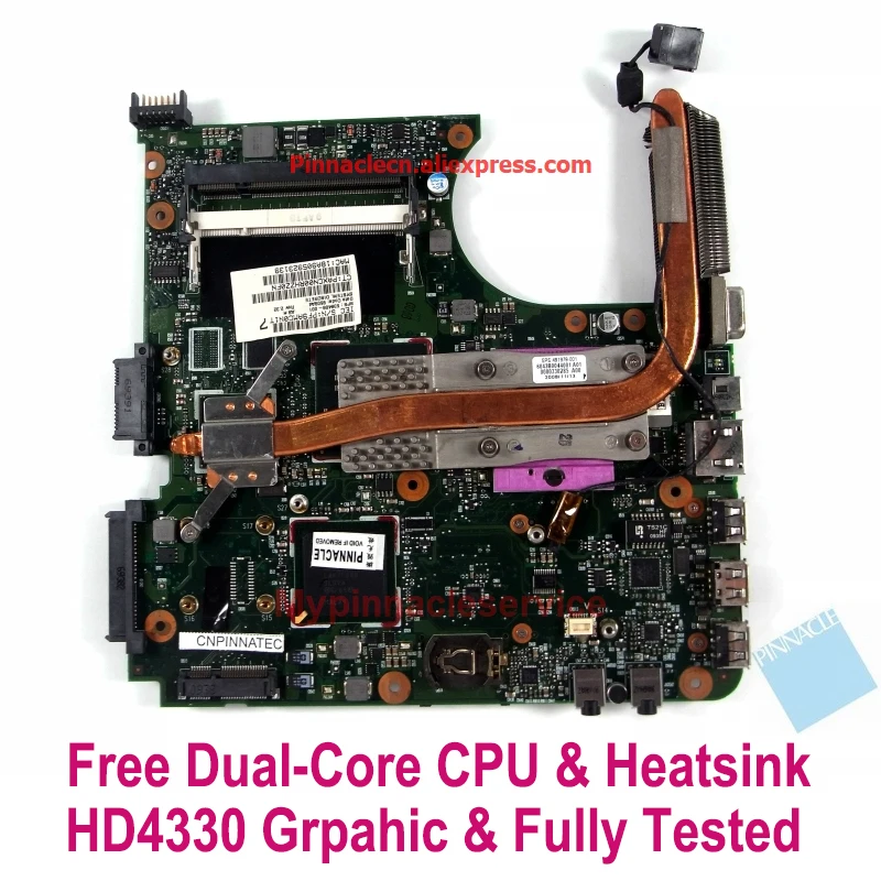 Материнская плата 538408-001 578969-001 с процессором Intel и радиатором для HP compaq 511 610 515 615